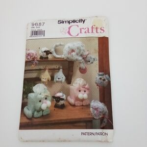 Vintage Simplicity Sewing Pattern 9687 Cat Goose Tissue Box Cover Uncut